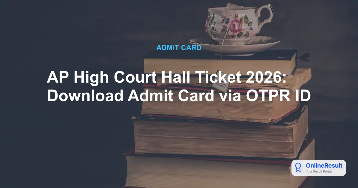 AP High Court Hall Ticket 2026: Download Admit Card via OTPR ID