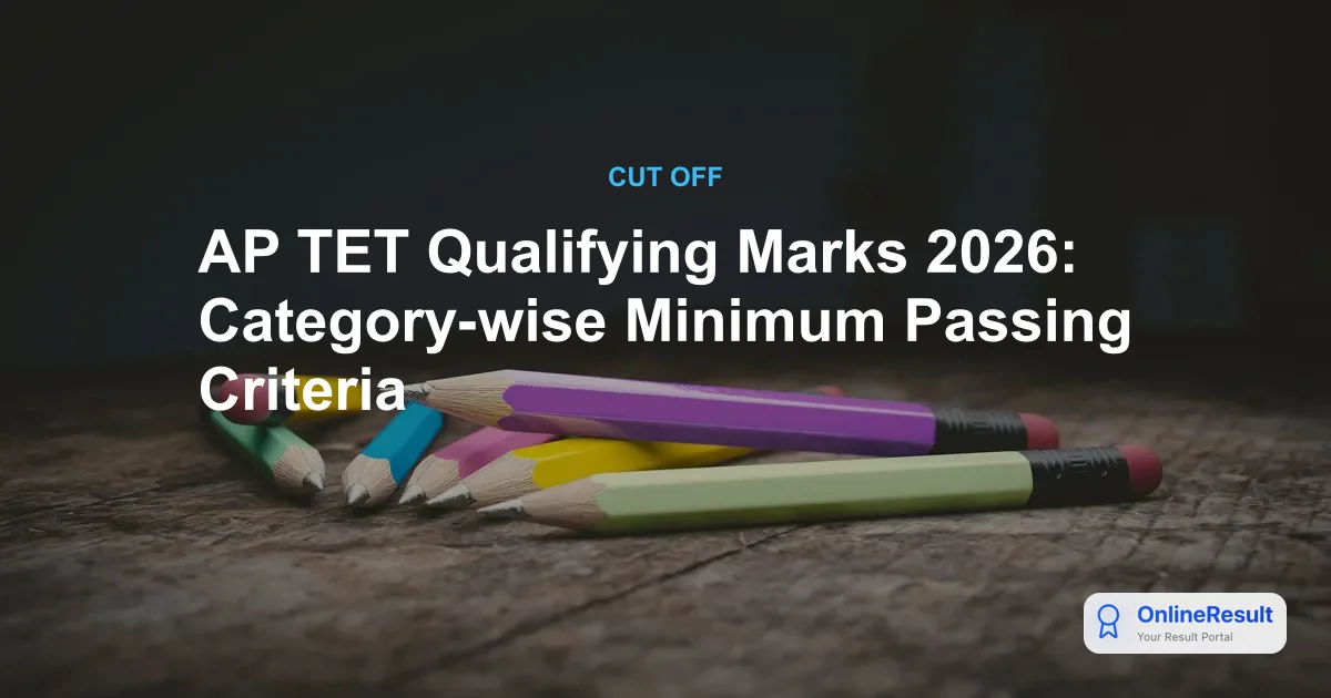 AP TET Qualifying Marks 2026: Category-wise Minimum Passing Criteria