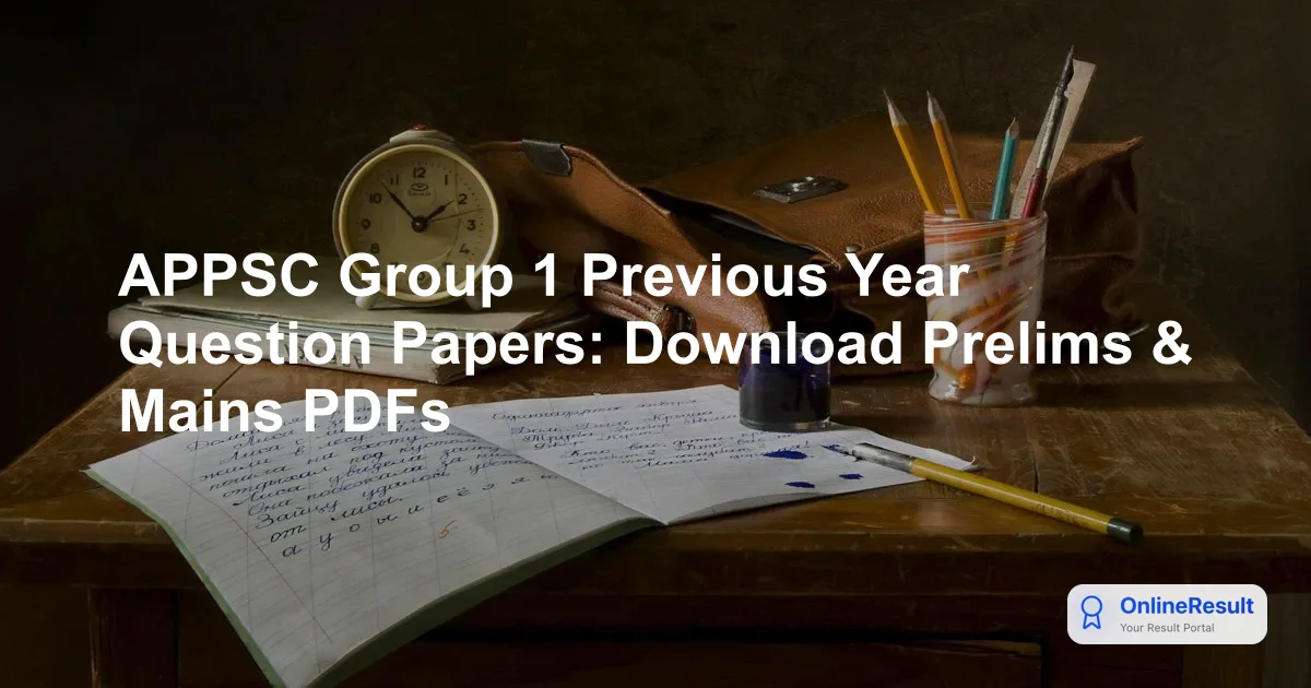 APPSC Group 1 Previous Year Question Papers: Download Prelims & Mains PDFs