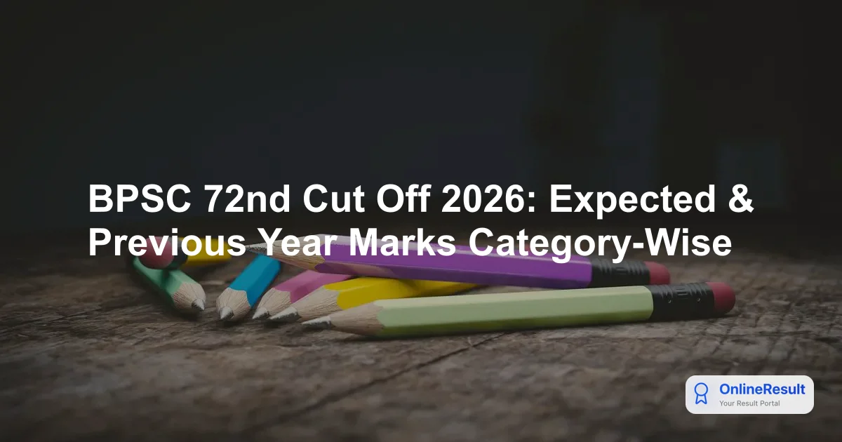 BPSC 72nd Cut Off 2026: Expected & Previous Year Marks Category-Wise