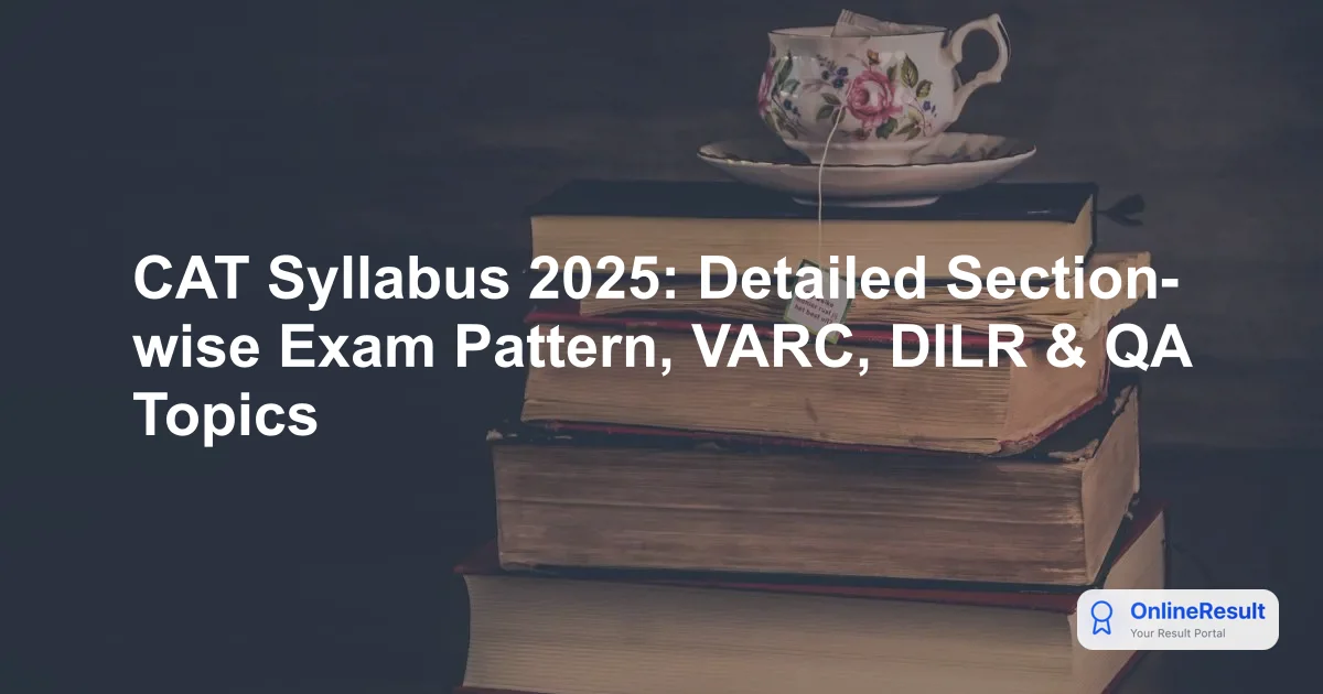 CAT Syllabus 2025: Detailed Section-wise Exam Pattern, VARC, DILR & QA Topics