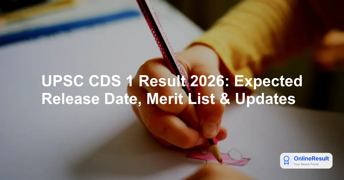 UPSC CDS 1 Result 2026: Expected Release Date, Merit List & Updates