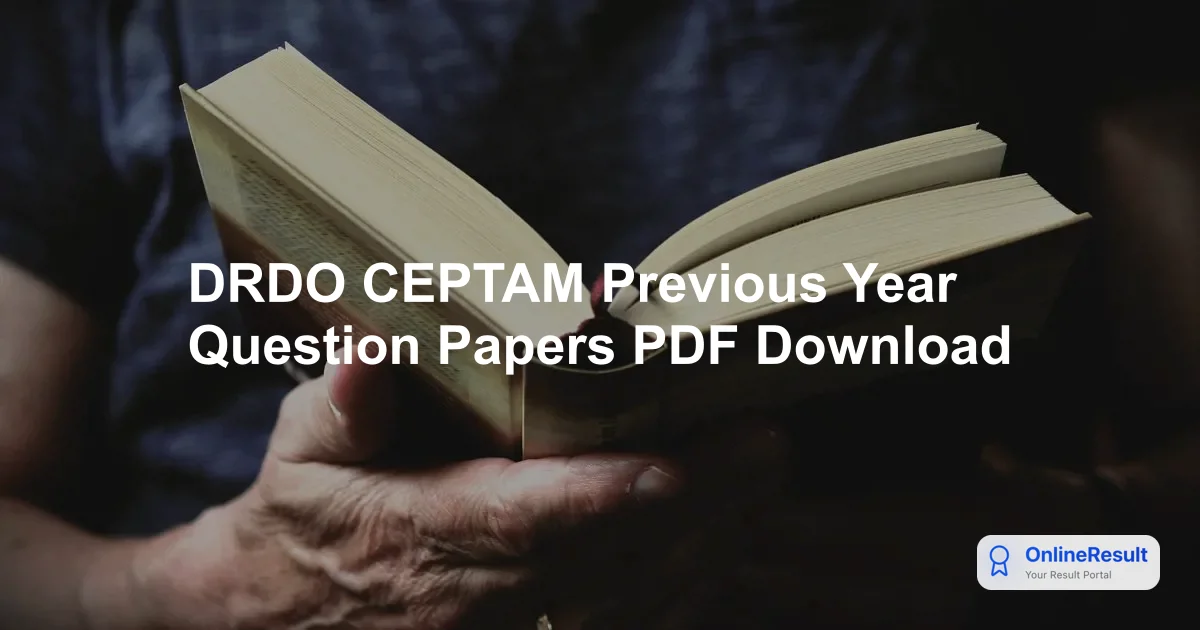 DRDO CEPTAM Previous Year Question Papers PDF Download
