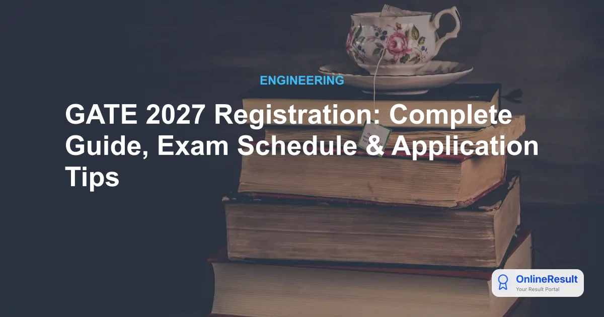 GATE 2027 Registration: Complete Guide, Exam Schedule & Application Tips