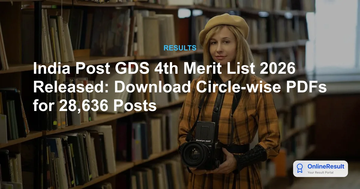 India Post GDS 4th Merit List 2026 Released: Download Circle-wise PDFs for 28,636 Posts