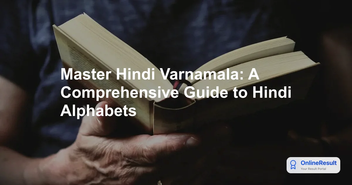 Master Hindi Varnamala: A Comprehensive Guide to Hindi Alphabets