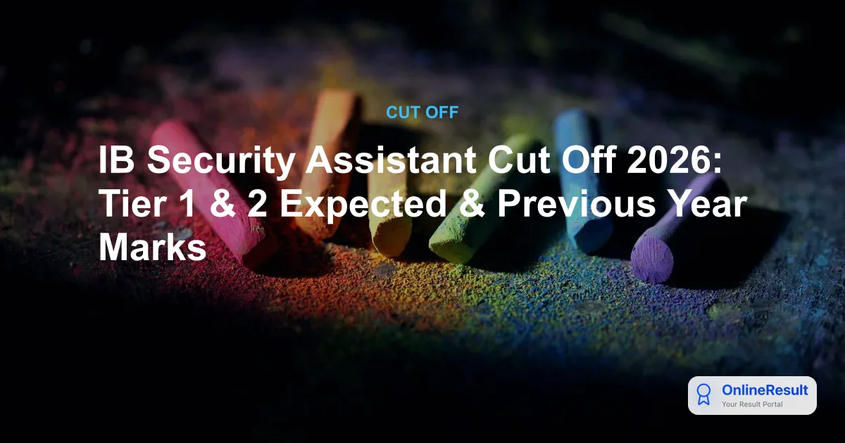 IB Security Assistant Cut Off 2026: Tier 1 & 2 Expected & Previous Year Marks