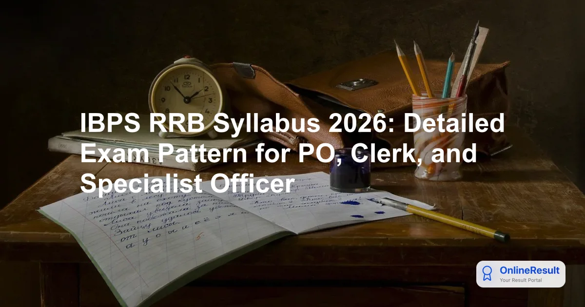 IBPS RRB Syllabus 2026: Detailed Exam Pattern for PO, Clerk, and Specialist Officer