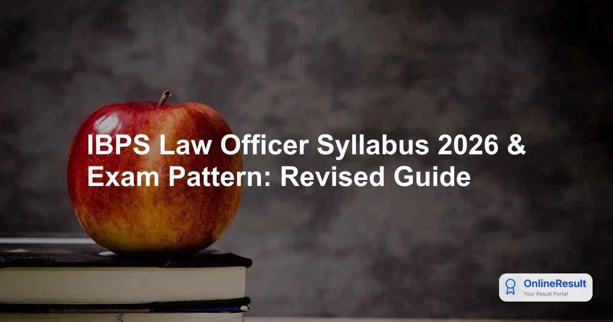 IBPS Law Officer Syllabus 2026 & Exam Pattern: Revised Guide