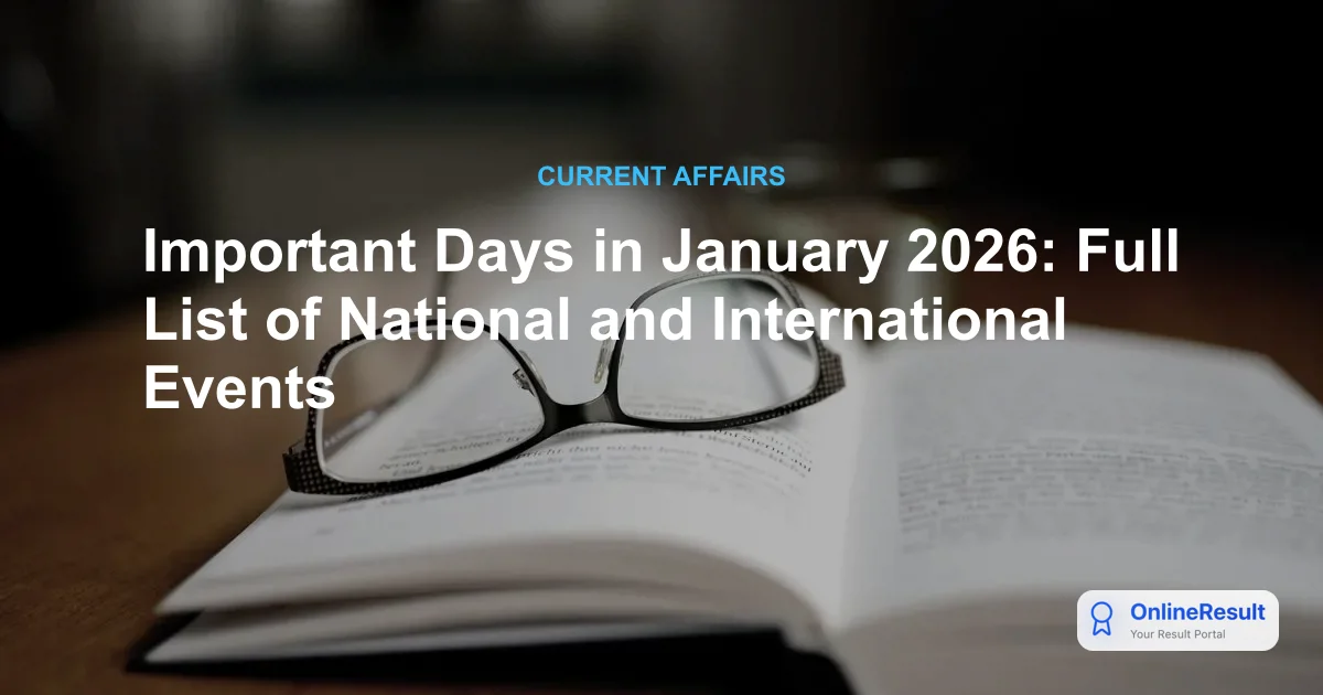 Important Days in January 2026: Full List of National and International Events
