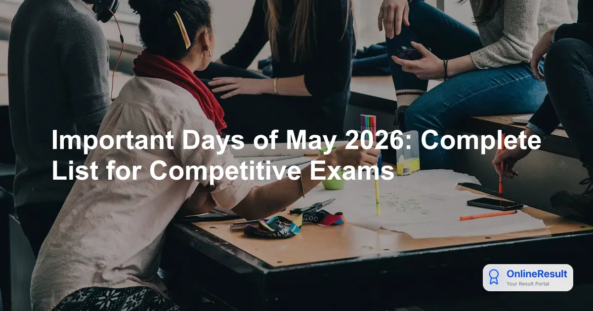 Important Days of May 2026: Complete List for Competitive Exams