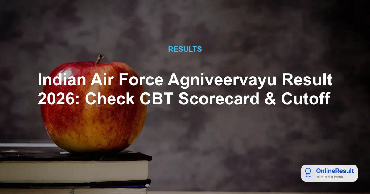 Indian Air Force Agniveervayu Result 2026: Check CBT Scorecard & Cutoff