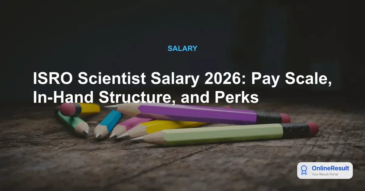 ISRO Scientist Salary 2026: Pay Scale, In-Hand Structure, and Perks