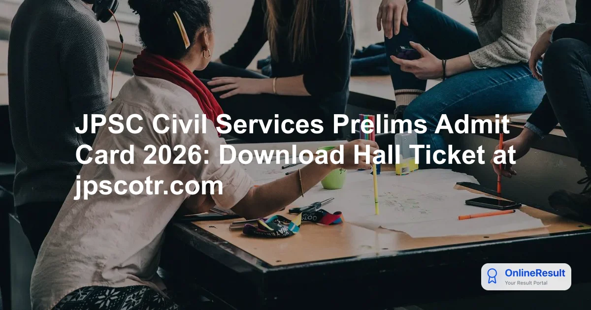 JPSC Civil Services Prelims Admit Card 2026: Download Hall Ticket at jpscotr.com