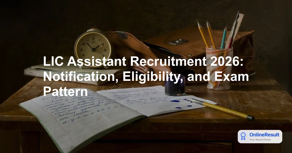 LIC Assistant Recruitment 2026: Notification, Eligibility, and Exam Pattern