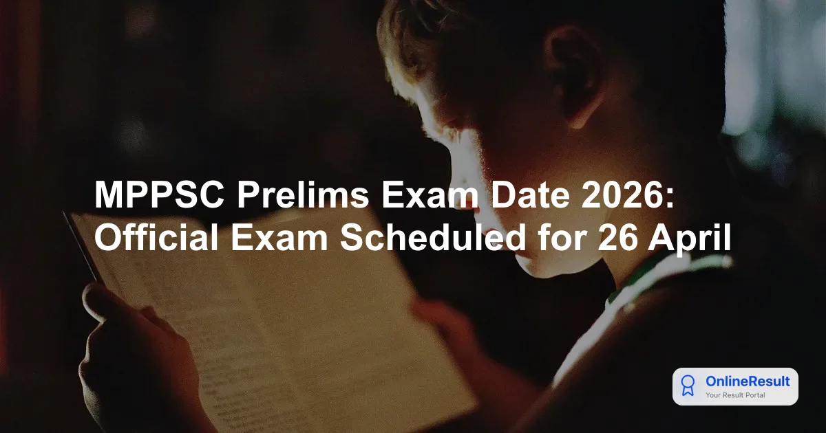 MPPSC Prelims Exam Date 2026: Official Exam Scheduled for 26 April
