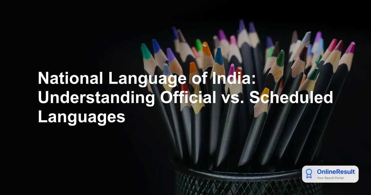 National Language of India: Understanding Official vs. Scheduled Languages