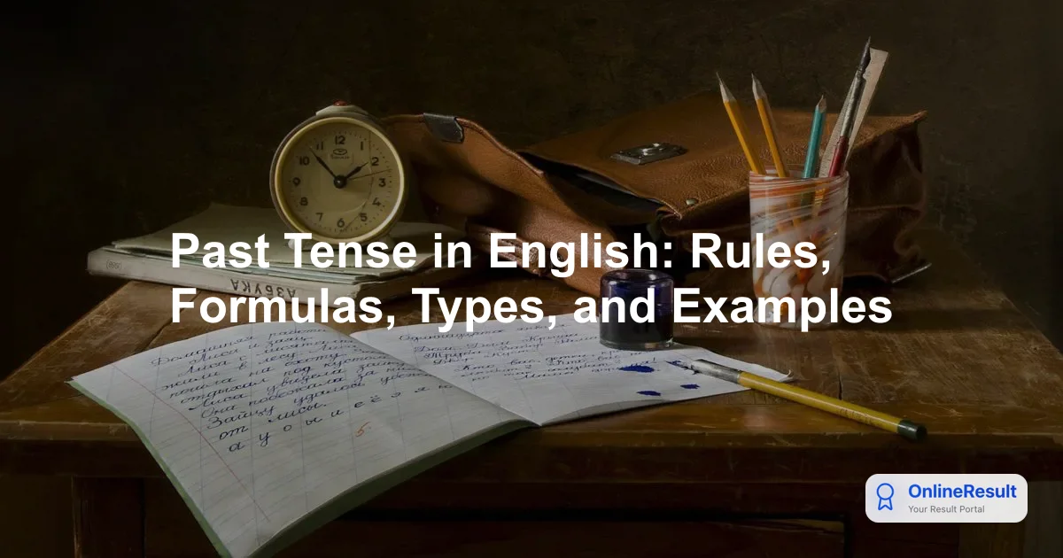 Past Tense in English: Rules, Formulas, Types, and Examples