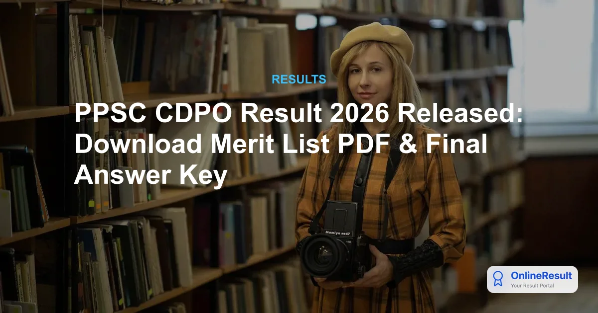 PPSC CDPO Result 2026 Released: Download Merit List PDF & Final Answer Key