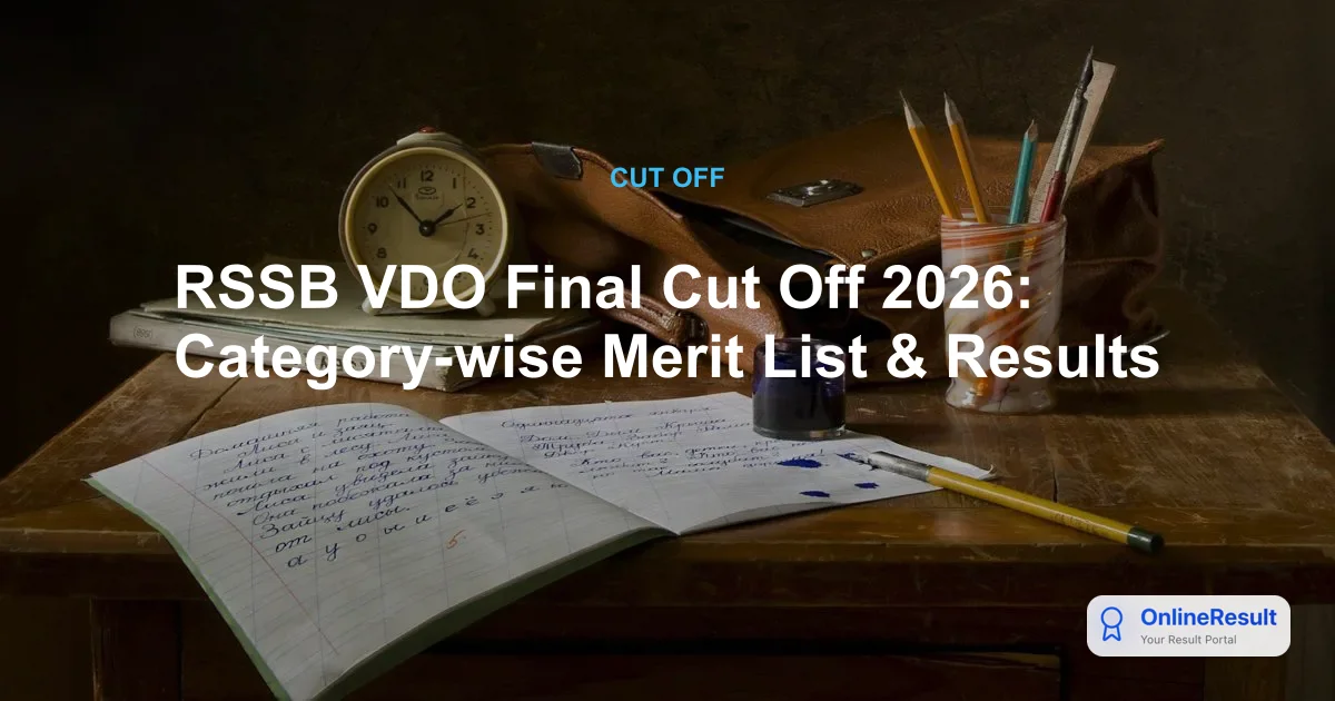 RSSB VDO Final Cut Off 2026: Category-wise Merit List & Results