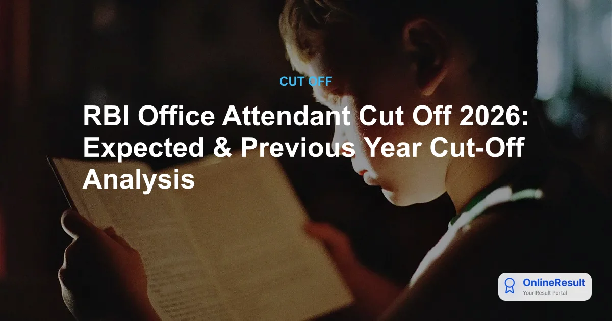 RBI Office Attendant Cut Off 2026: Expected & Previous Year Cut-Off Analysis