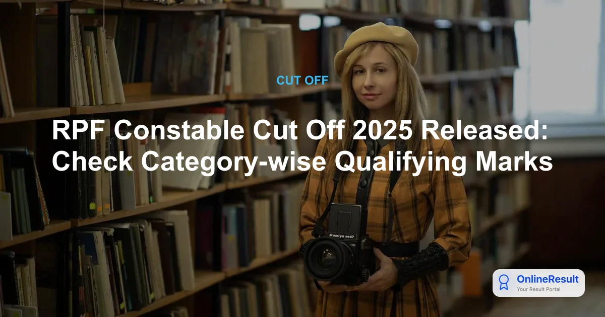 RPF Constable Cut Off 2025 Released: Check Category-wise Qualifying Marks