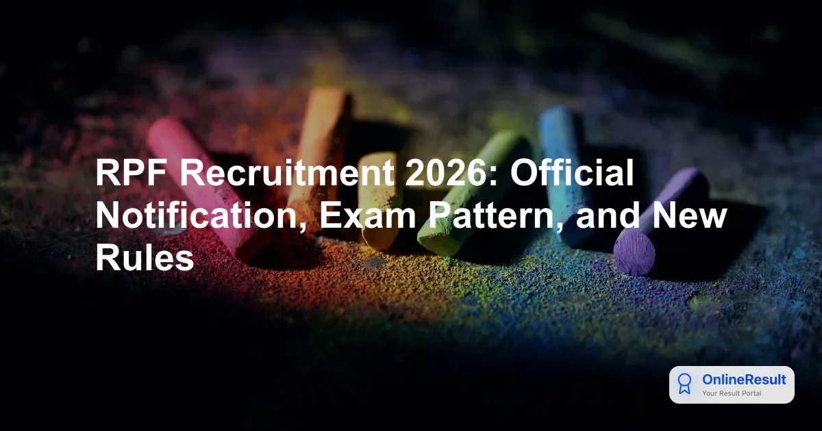 RPF Recruitment 2026: Official Notification, Exam Pattern, and New Rules