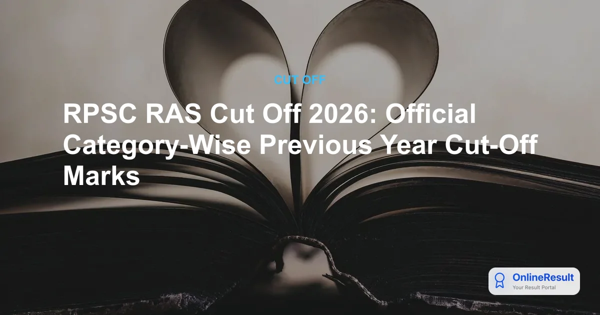 RPSC RAS Cut Off 2026: Official Category-Wise Previous Year Cut-Off Marks