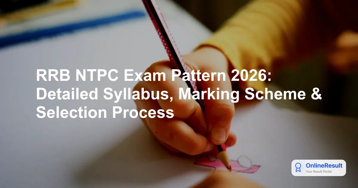 RRB NTPC Exam Pattern 2026: Detailed Syllabus, Marking Scheme & Selection Process