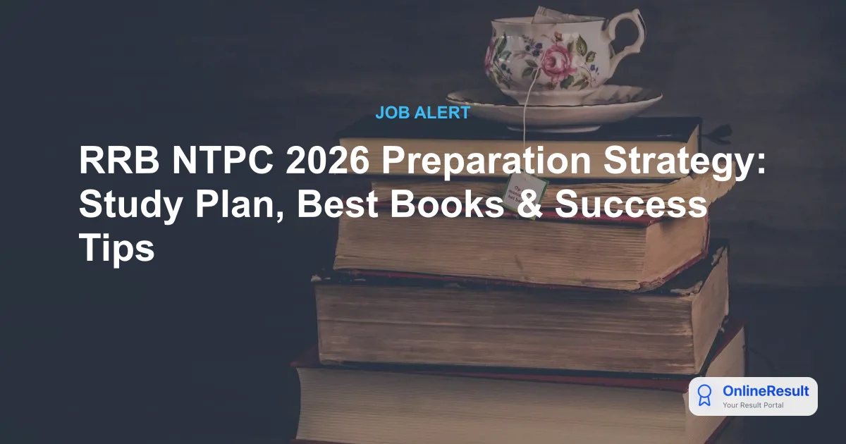 RRB NTPC 2026 Preparation Strategy: Study Plan, Best Books & Success Tips