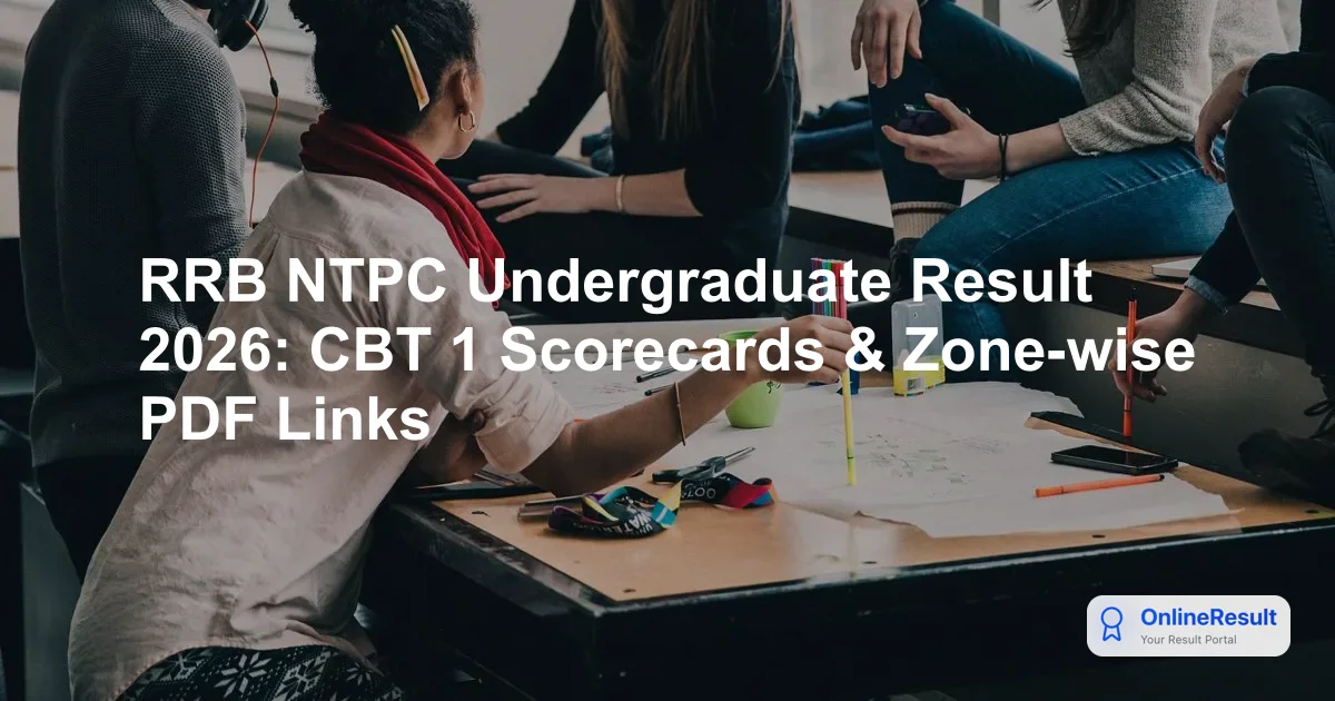 RRB NTPC Undergraduate Result 2026: CBT 1 Scorecards & Zone-wise PDF Links