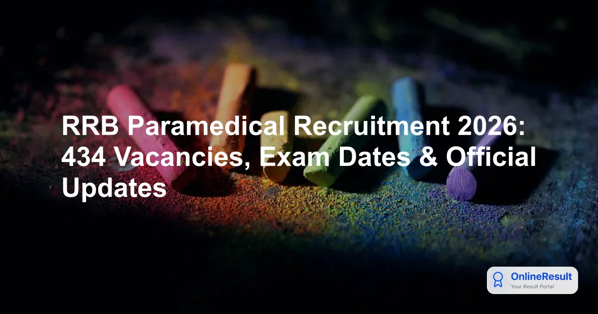 RRB Paramedical Recruitment 2026-27: 600 Vacancies Approved (Official Notification)