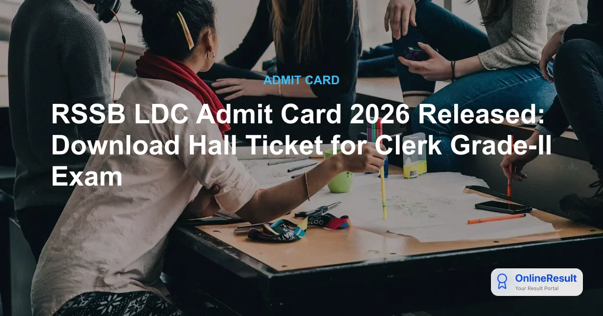 RSSB LDC Admit Card 2026 Released: Download Hall Ticket for Clerk Grade-II Exam