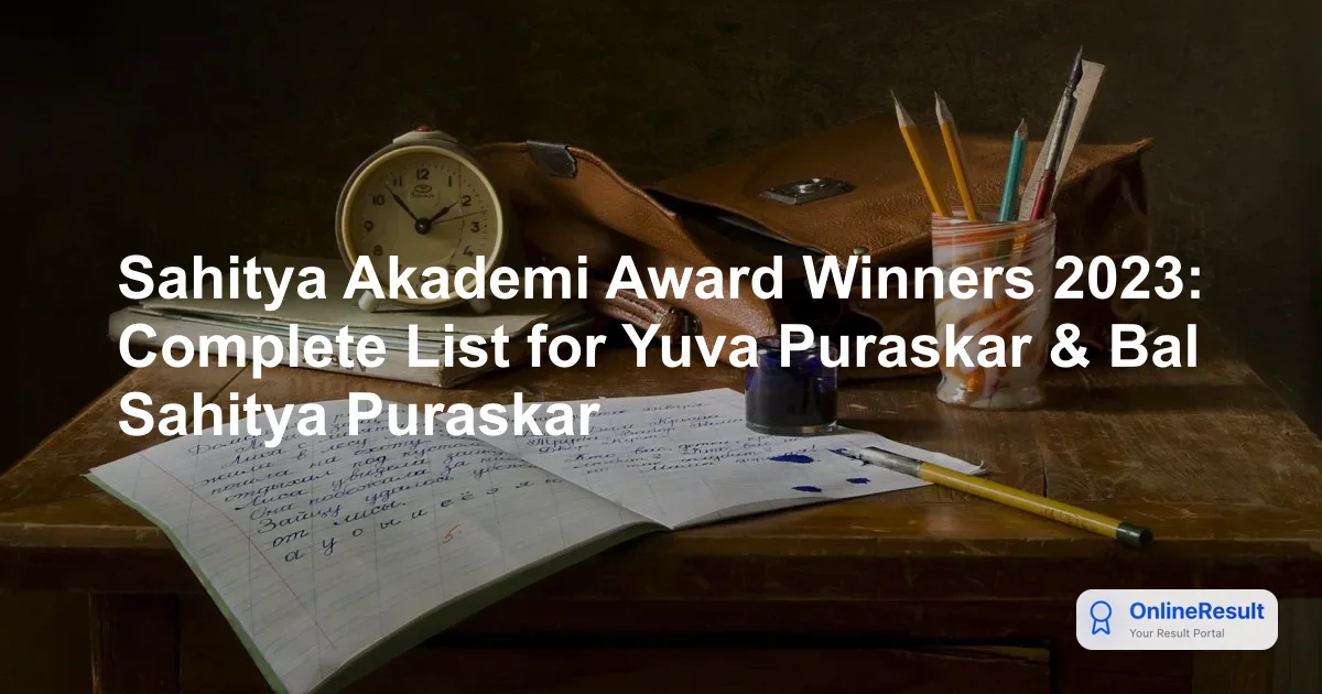 Sahitya Akademi Award Winners 2023: Complete List for Yuva Puraskar & Bal Sahitya Puraskar