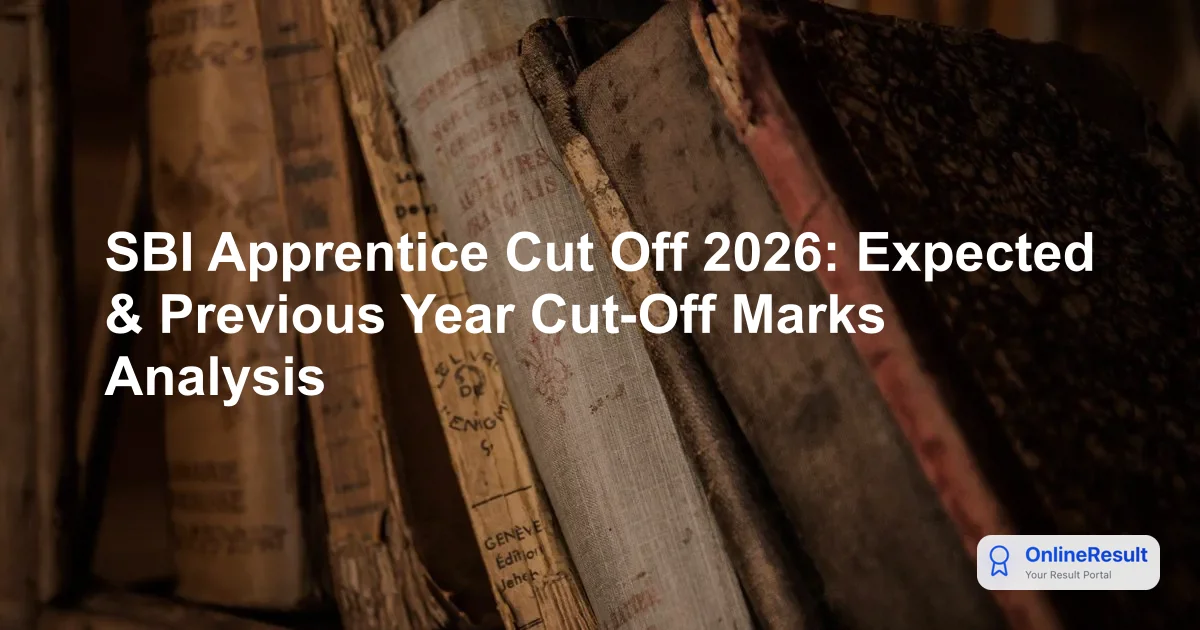 SBI Apprentice Cut Off 2026: Expected & Previous Year Cut-Off Marks Analysis