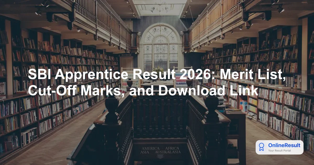 SBI Apprentice Result 2026 Declared: Check Qualified List & Next Steps