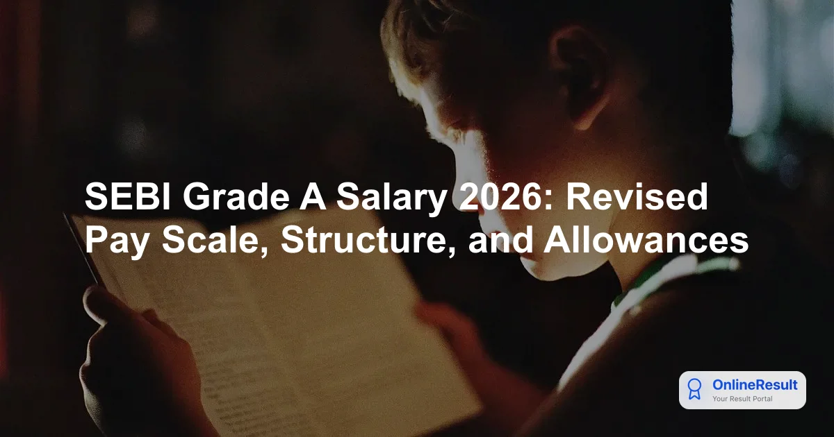 SEBI Grade A Salary 2026: Revised Pay Scale, Structure, and Allowances