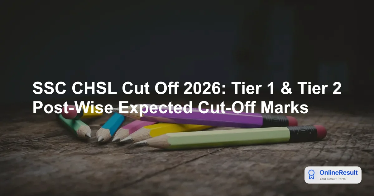 SSC CHSL Cut Off 2026: Tier 1 & Tier 2 Post-Wise Expected Cut-Off Marks