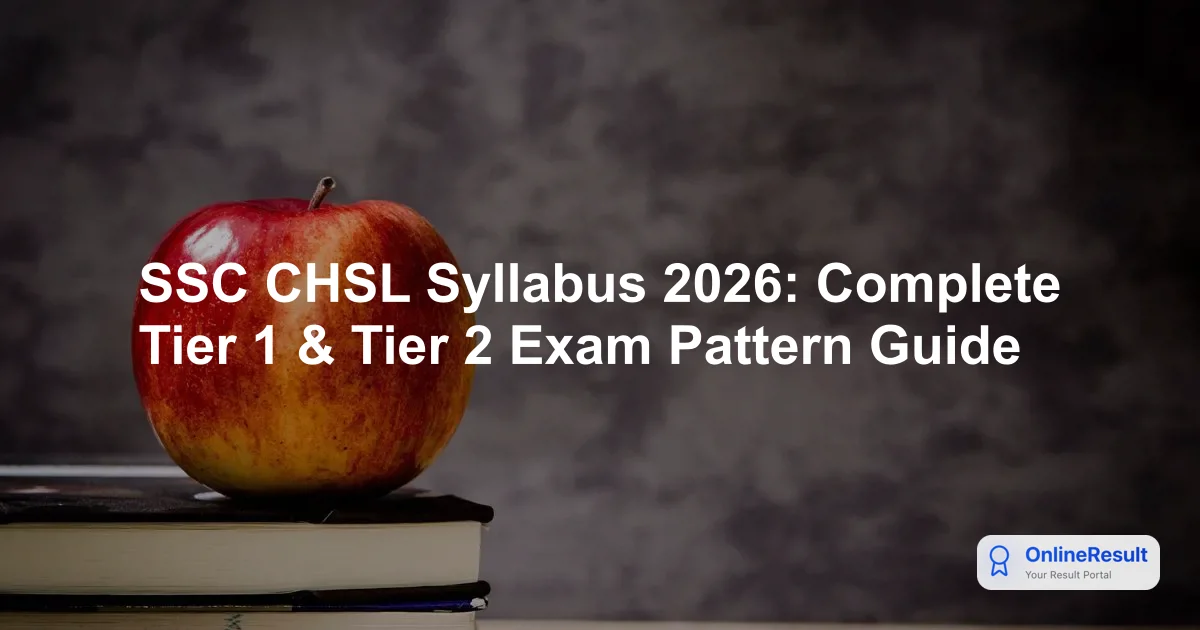 SSC CHSL Syllabus 2026: Complete Tier 1 & Tier 2 Exam Pattern Guide