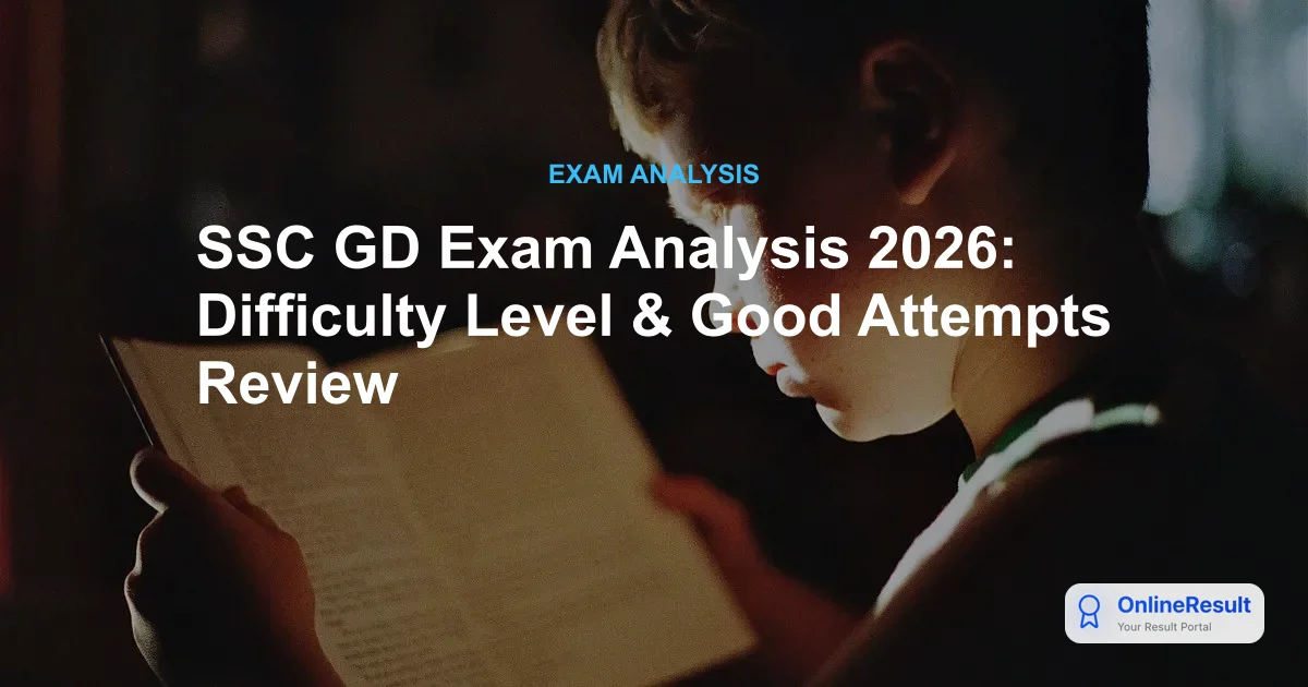 SSC GD Exam Analysis 2026: Difficulty Level & Good Attempts Review
