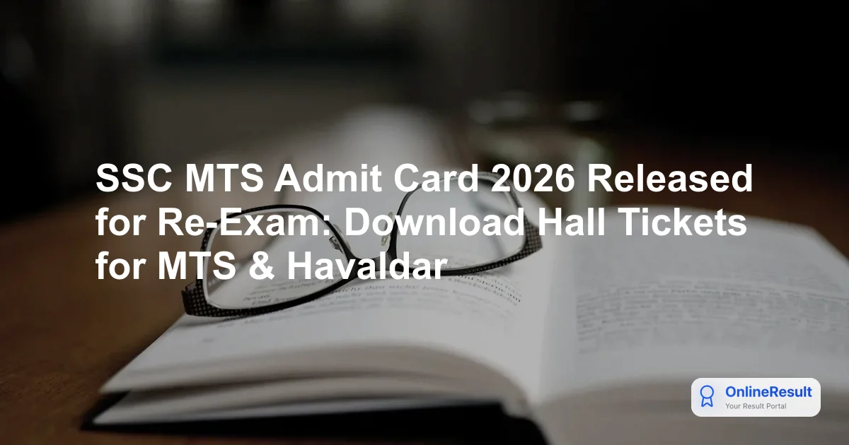 SSC MTS Admit Card 2026 Released for Re-Exam: Download Hall Tickets for MTS & Havaldar