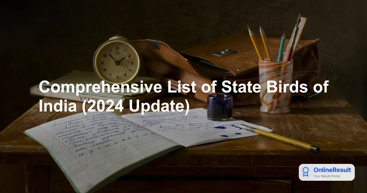 Comprehensive List of State Birds of India (2024 Update)
