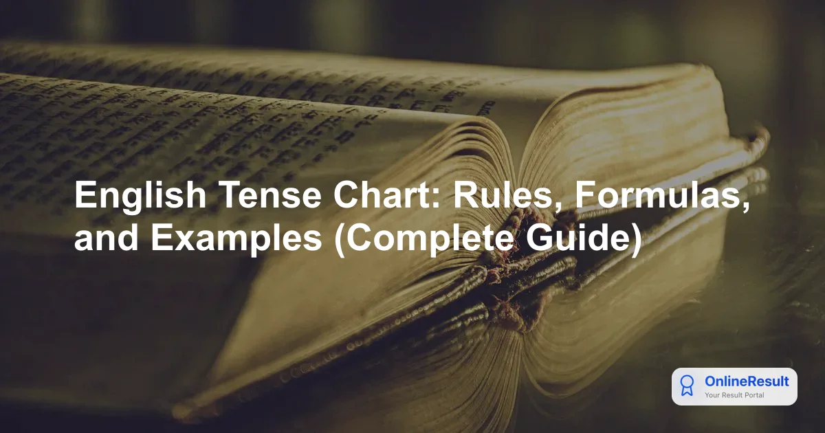 English Tense Chart: Rules, Formulas, and Examples (Complete Guide)