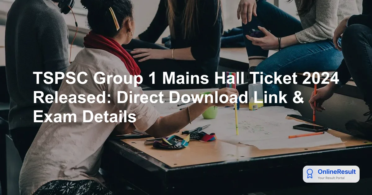 TSPSC Group 1 Mains Hall Ticket 2024 Released: Direct Download Link & Exam Details