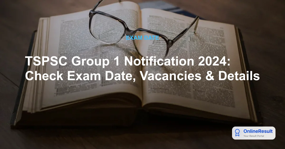 TSPSC Group 1 Notification 2024: Check Exam Date, Vacancies & Details
