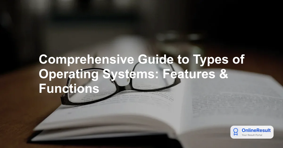 Comprehensive Guide to Types of Operating Systems: Features & Functions
