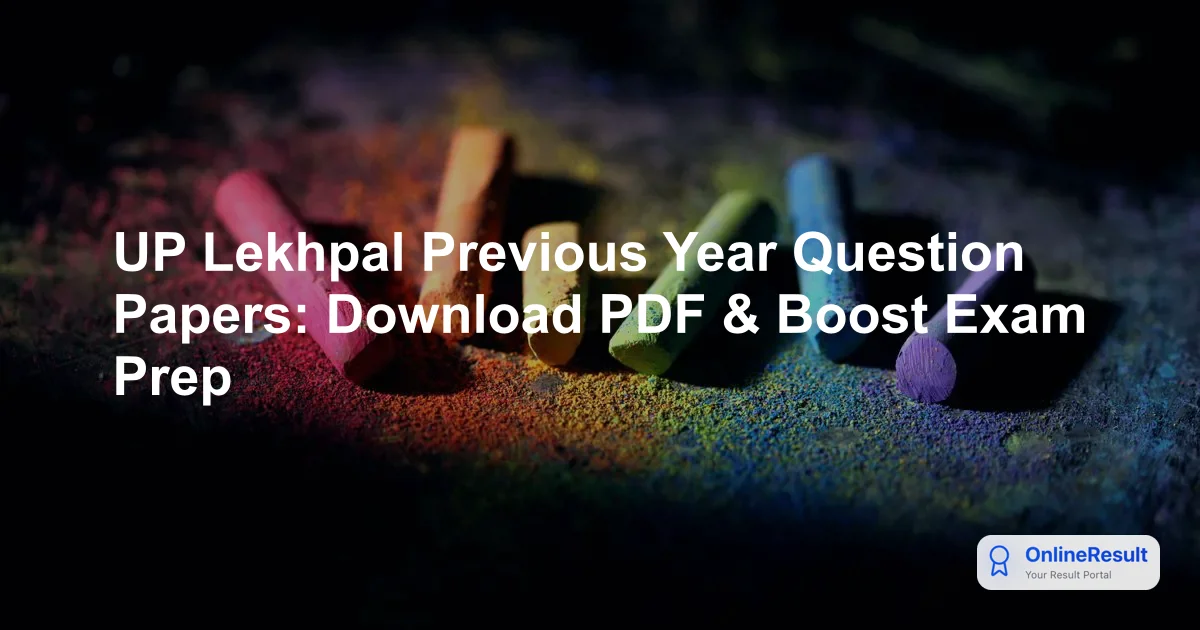 Pdf. Boost UP Lekhpal Previous Year Question Papers: Download PDF & Boost Exam Prep