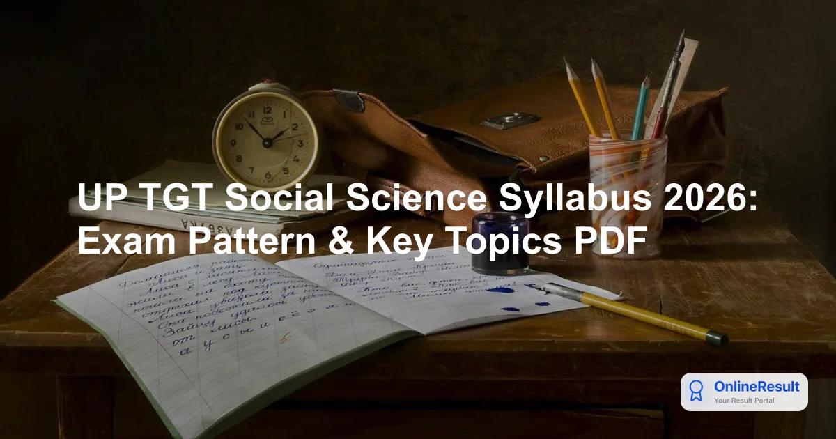 UP TGT Social Science Syllabus & Exam Pattern 2026: Your Complete Guide