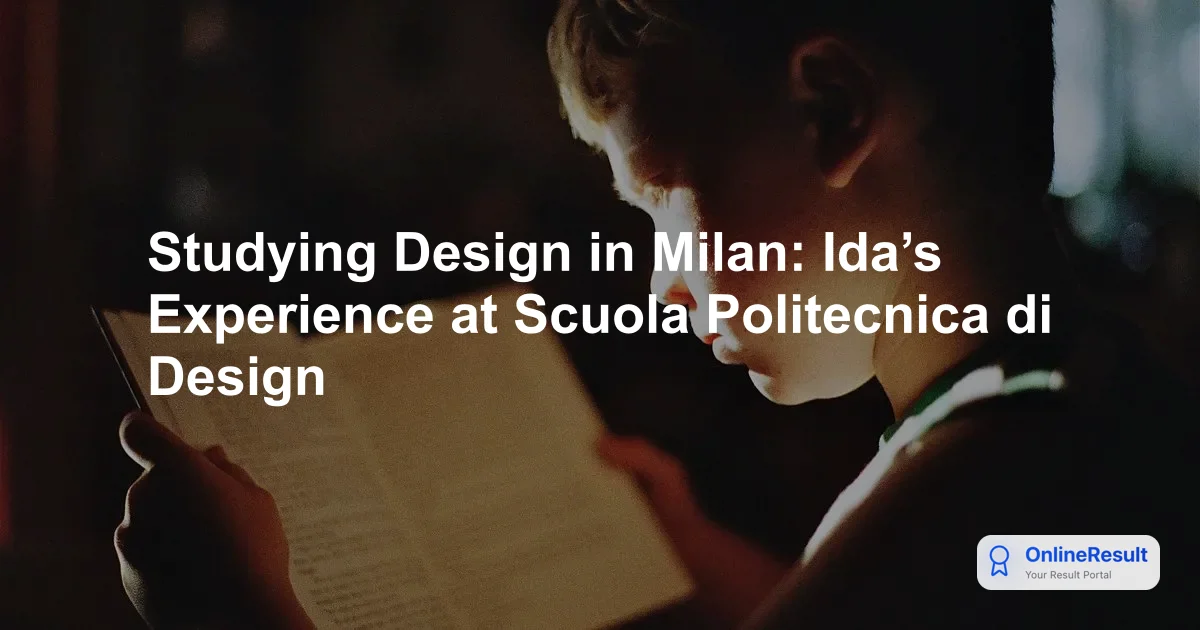 Studying Design in Milan: Ida’s Experience at Scuola Politecnica di Design