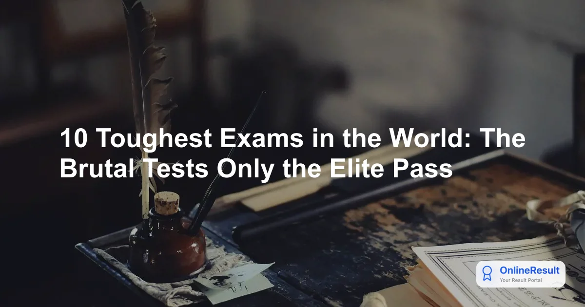 10 Toughest Exams in the World: The Brutal Tests Only the Elite Pass
